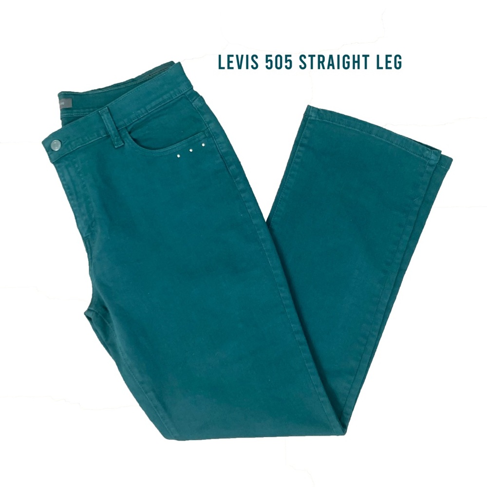 ✨Host pick✨—Levi’s 505 green jeans — straight leg